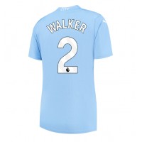 Billiga Manchester City Kyle Walker #2 Hemma fotbollskläder Dam 2023-24 Kortärmad